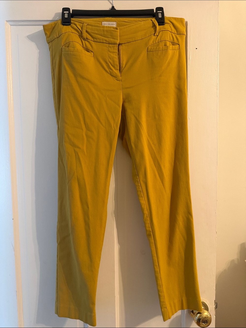 Van Heusen Stretch Extendible Mustard Yellow Stretch Pants